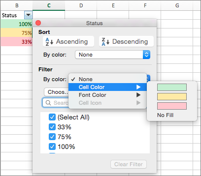ms excel 2011 for mac conditional formatting not working